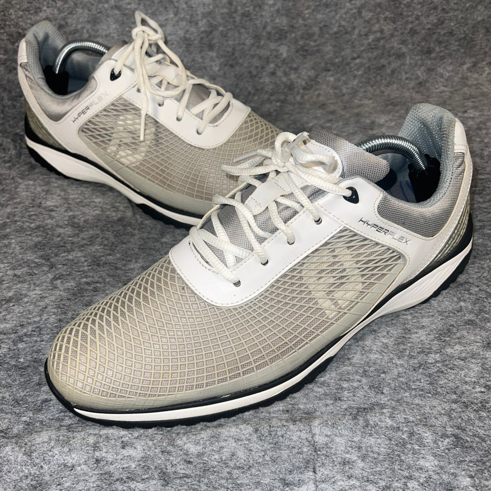 FootJoy HyperFlex Men's Golf Shoes White Grey Spikeless 62800 Size 11 M
